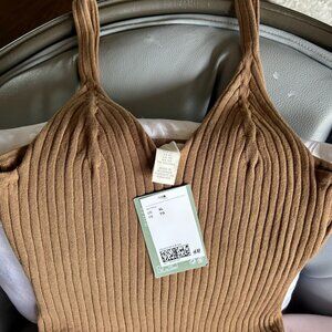 BNWT Camel Midi Knit Bodycon Dress Sz XL from H&M